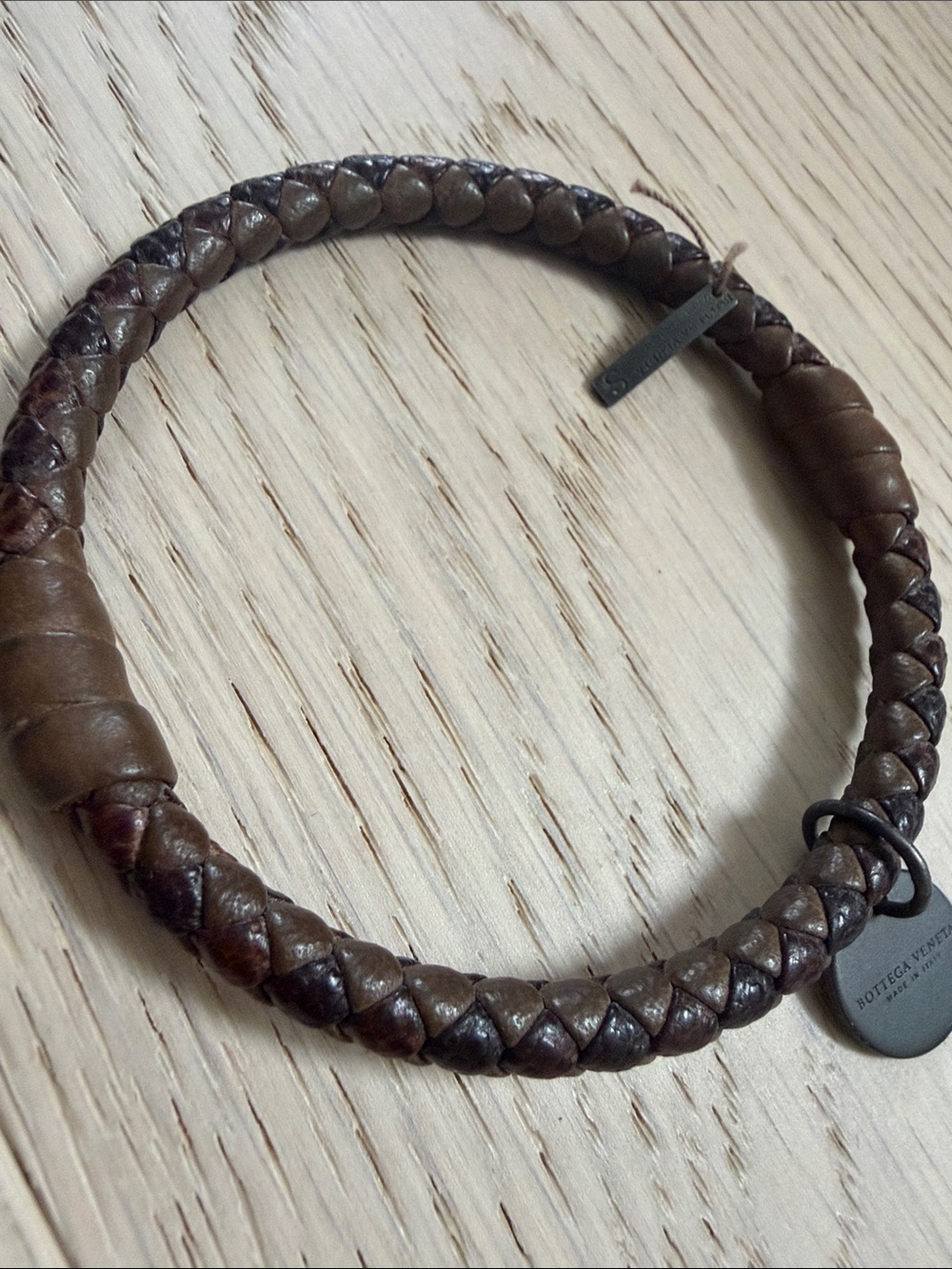 Bottega Veneta Brown Braided Leather Bracelet - Picture 5 of 6